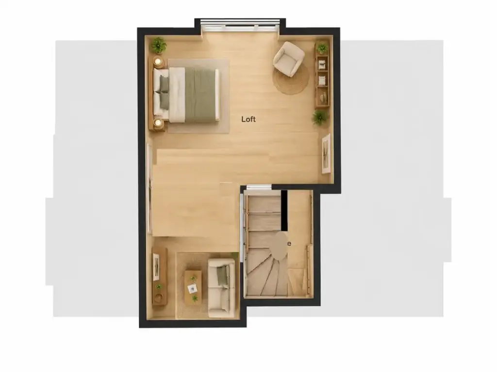 Grundriss Dachgeschoss mit Loft des Zweifamilienhauses in Kassel-Kirchditmold