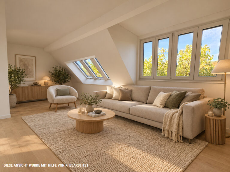 W24 - Loftwohnzimmer im Sonnenlicht